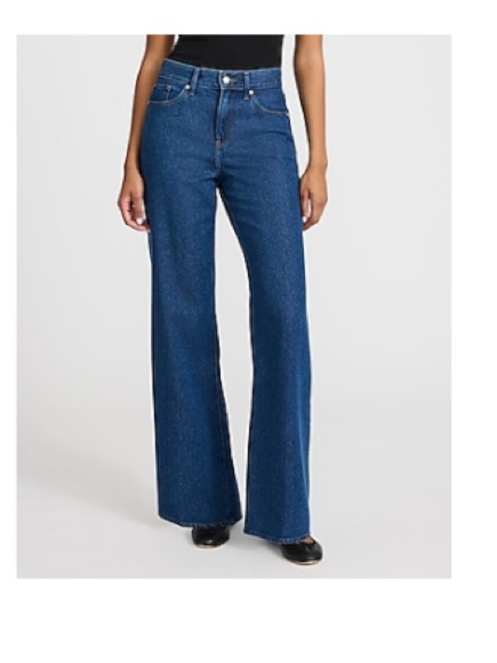 Express Dark Blue High-Rise Wide Leg Jeans